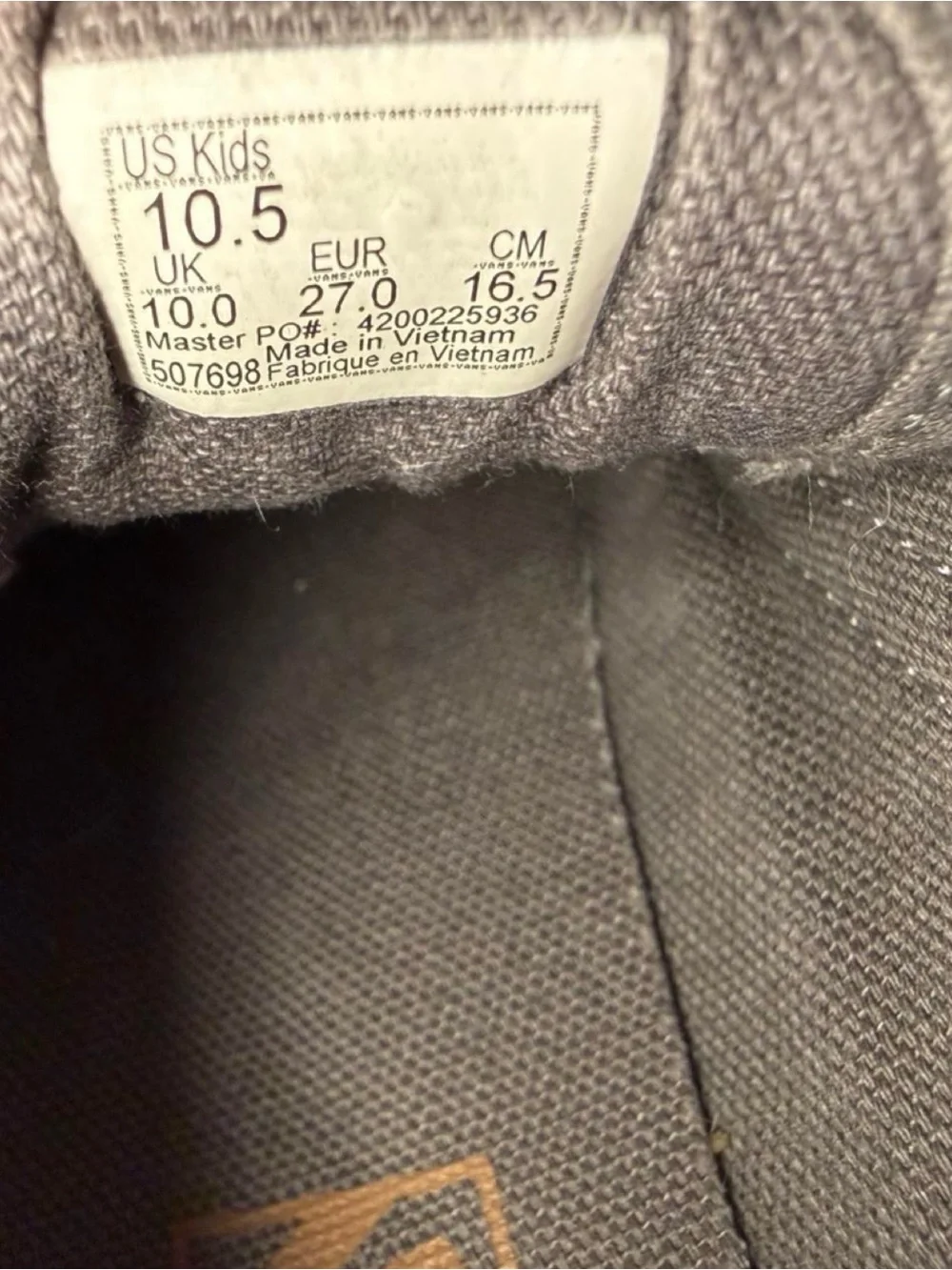 Vans Kids Suede Velcro Sneakers in Grey and Tan